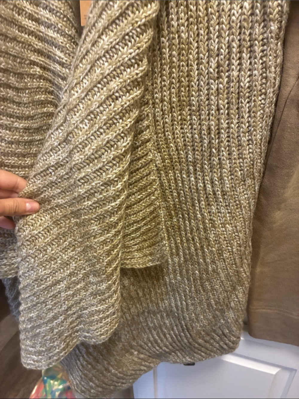 Prana Dark Khaki organic cotton and wool blend demure cardigan NWT - Picture 5 of 15